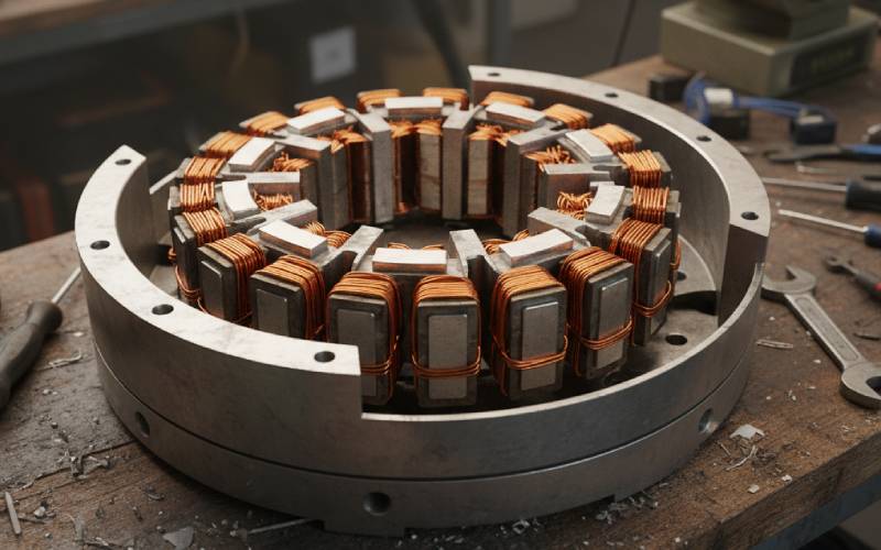 axial flux motor cutaway