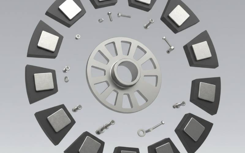 modular rotor yoke exploded view
