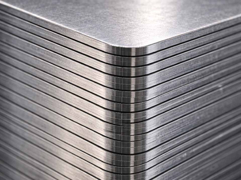 Gestapelde lamineerranden close-up