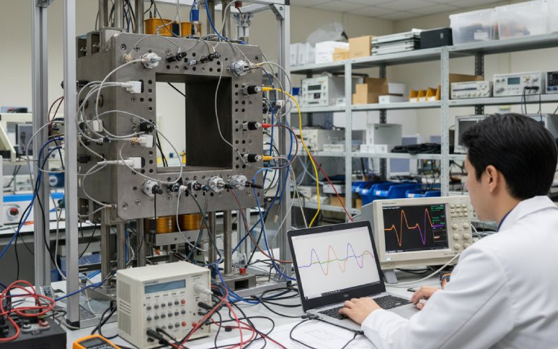 Labortest der Kernschwingung