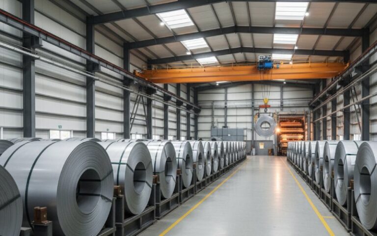 CRGO steel coils near annealing line