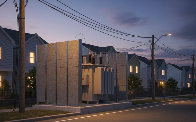 Quiet street distribution transformer