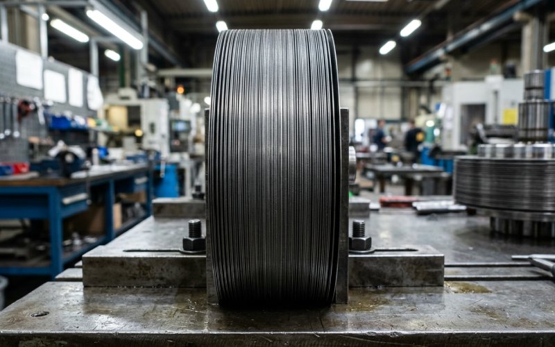 Gros plan sur des tôles empilées de précision pour un moteur à flux axial