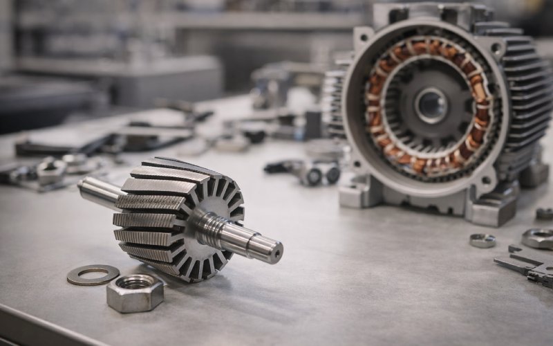 Rotor test bench scene