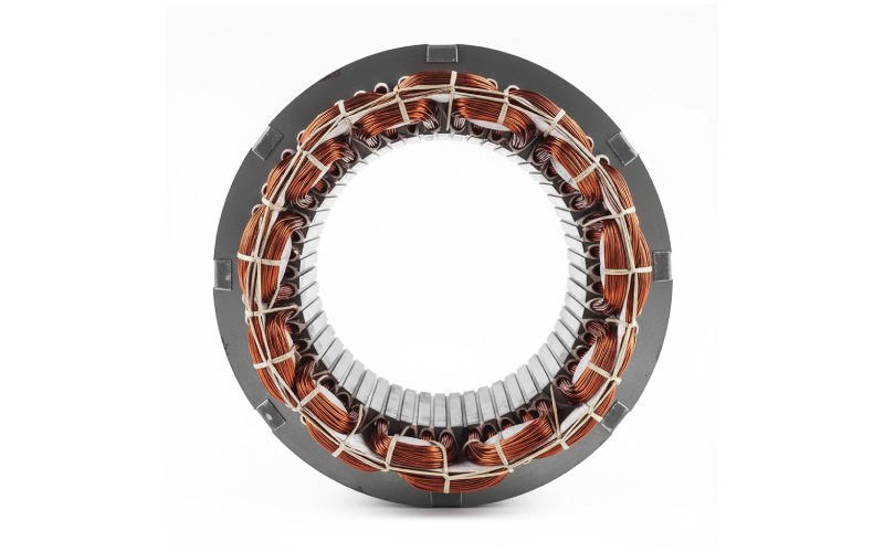 axial view of stator laminations