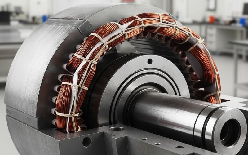 high frequency motor core cutaway