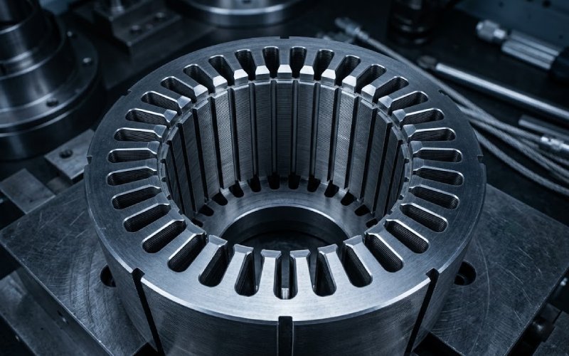 interior geometry of a robotic motor stator