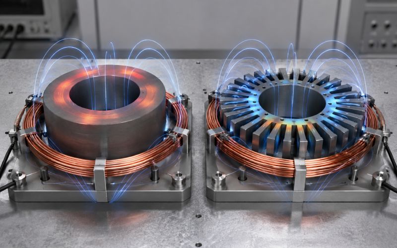 Laminated steel and powder metallurgy motor core
