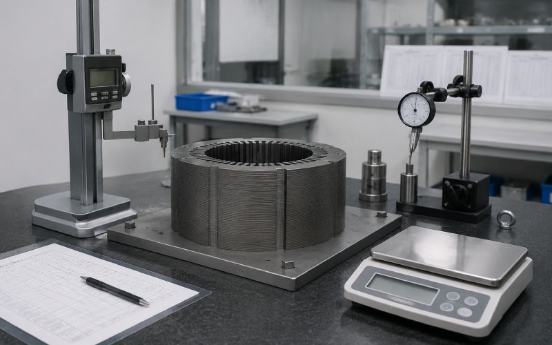 Quality lab inspection setup for lamination stack