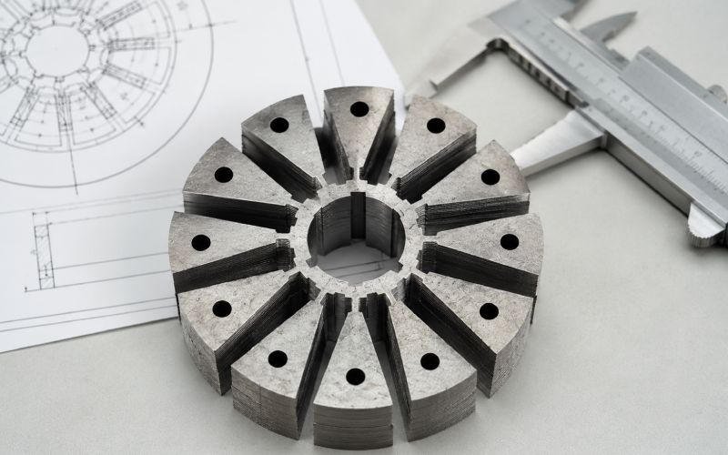 Top view of a prototype lamination stack