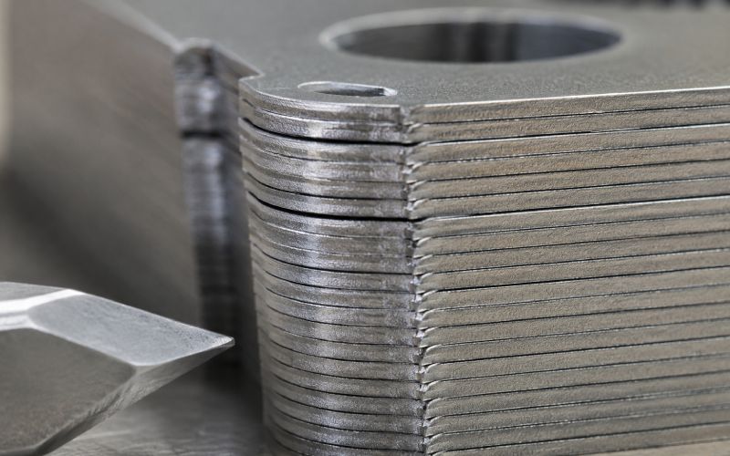 lamination edge burrs causing uneven seating and stack fanning