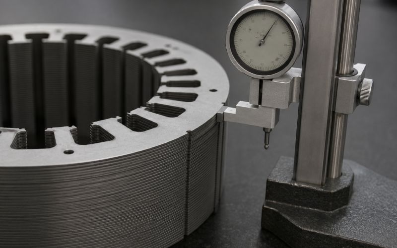 motor lamination stack height measurement