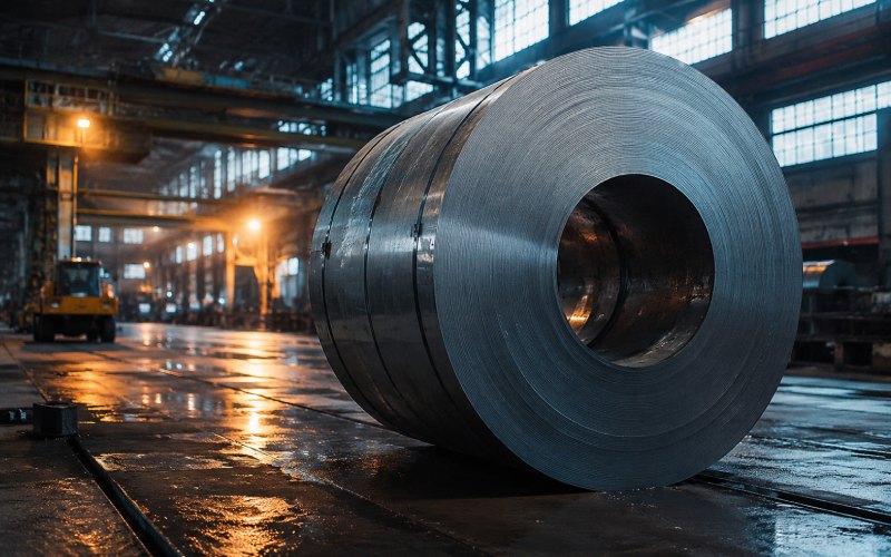 massive raw electrical steel coil