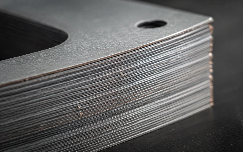 Corrosion starting at electrical steel lamination edges