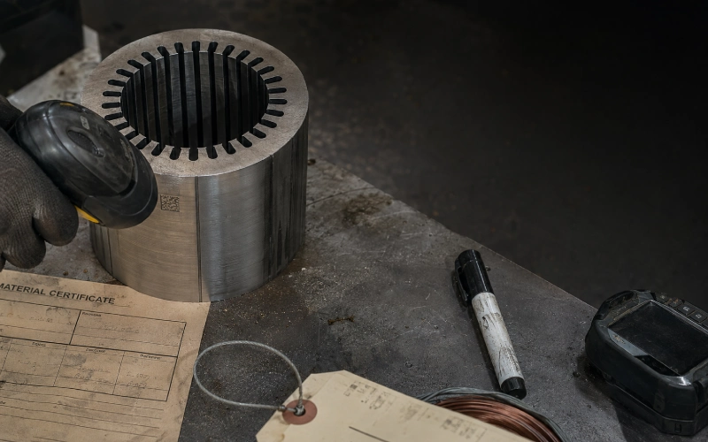 Electrical steel core with traceability records