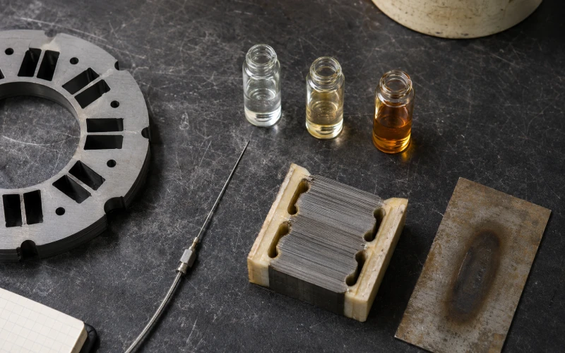 Materials and tests used to qualify a lamination stack